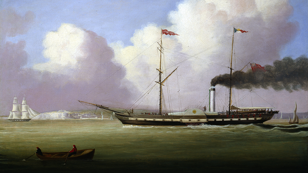 P&O's BRAGANZA off the English Coast, S. D. Skillett,1837
